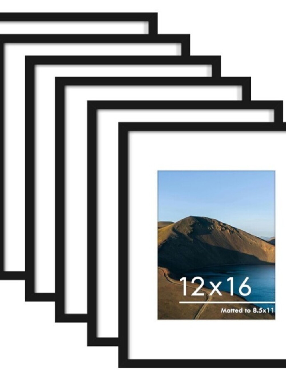6 PACK 12x16 WALL FRAMES-BLACK